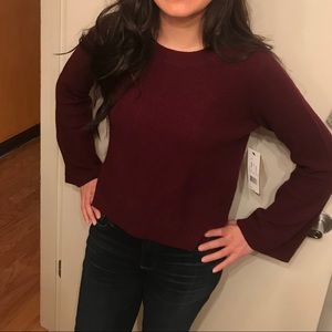 Artelier Nicole Miller Burgundy Cashmere Sweater